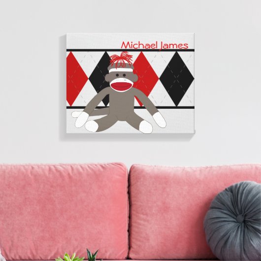 Toile Sock Monkey Personnalisé (Insitu(Salon))