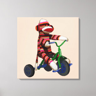 Toile Sock Monkey Tricycle