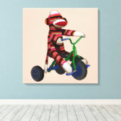 Toile Sock Monkey Tricycle (Insitu (Plancher de Bois))