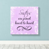 Toile Soeurs Citer Coeur au Coeur (Insitu (Plancher de Bois))
