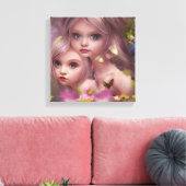 Toile Soeurs des fées parmi les fleurs de la forêt (Insitu(Salon))