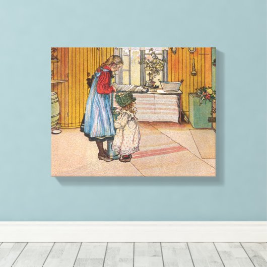 Toile Soeurs - Koket av Carl Larsson (Insitu (Plancher de Bois))