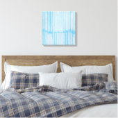 Toile Soft Blue Abstract Lines – Modern Minimalist (Insitu(Chambre))