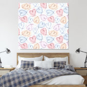 Toile Soft Hearts : Continuous Line Valentine's (Insitu(Chambre))