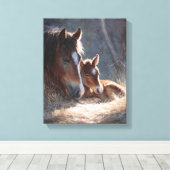 Toile Soft Light Mare and Foal Painting (Insitu (Plancher de Bois))