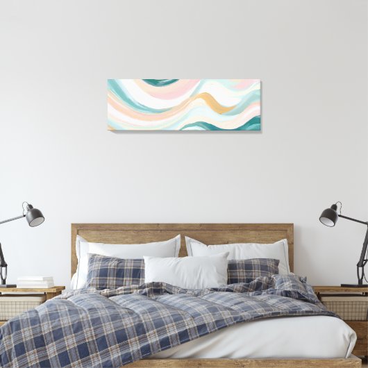 Toile Soft Pastel Abstrait Wall Art (Insitu(Chambre))