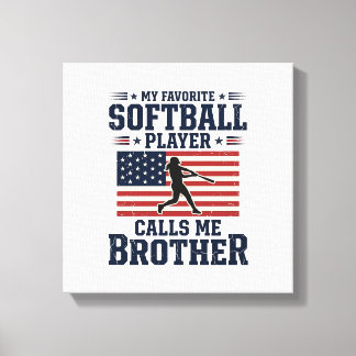 Toile Softball Brother Patriotic Vintage Engraving Shirt