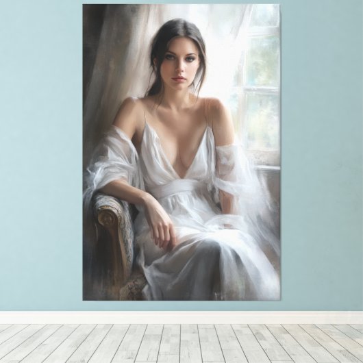 Toile Soie et lumière : Portrait de fenêtre (Insitu (Plancher de Bois))