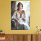 Toile Soie et lumière : Portrait de fenêtre (Insitu(Salon))