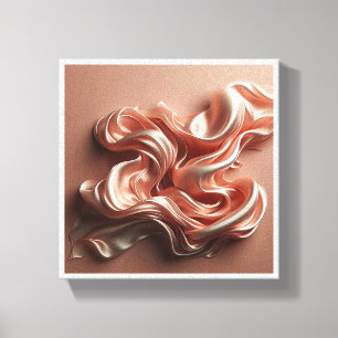 Toile Soie fluide en or rose de luxe - Satin liquide élé