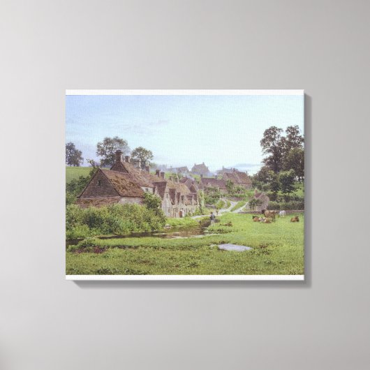 Toile Soirée à Arlington Row, Bibury, Gloucestershire (Recto)