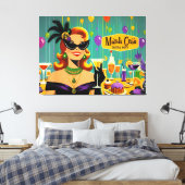 Toile Soirée Cocktail Rétro 50 Mardi Gras (Insitu(Chambre))