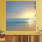Toile Soirée coucher de soleil paisible (Insitu(Salon))