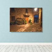 Toile Soirée dans l'ancienne ville à flanc de colline (Insitu (Plancher de Bois))