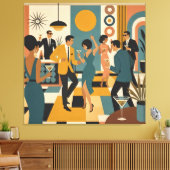 Toile Soirée Dansante Martini du Milieu du Siècle (Insitu(Salon))