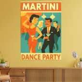 Toile Soirée Dansante Martini Milieu de Siècle (Insitu(Salon))