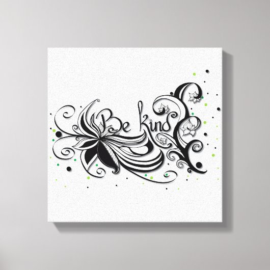 Toile SOIS GENTIL ! Citation calligraphie inspirante (Recto)