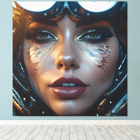 Toile Solar Punk Woman (Insitu (Plancher de Bois))