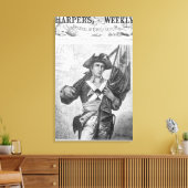 Toile Soldat continental tenant un drapeau à museau (Insitu(Salon))