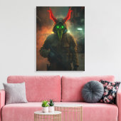 Toile Soldat diable avec masque crâne brillant - gothiqu (Insitu(Salon))