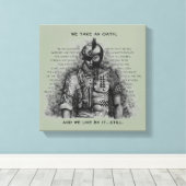 Toile Soldat Guerrier - Personnaliser de serment Couleur (Insitu (Plancher de Bois))