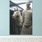 Toile Soldat Qin chinois en terre cuite 3e siècle av. J. (Insitu (Plancher de Bois))