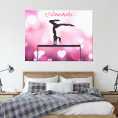 Toile Solde de gymnastique Coeurs rose poutre (Insitu(Chambre))