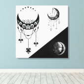 Toile Soleil céleste et lune (Insitu (Plancher de Bois))