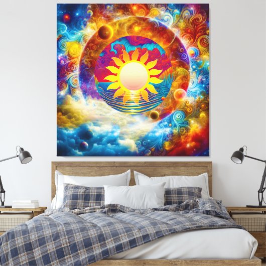 Toile Soleil cosmique (Insitu(Chambre))