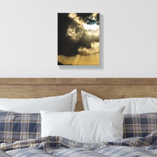 Toile Soleil croissant pendant l'éclipse solaire (Insitu(Chambre))