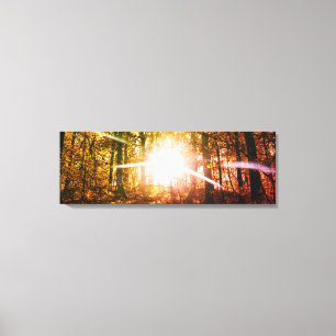 Toile Soleil dans la forêt automnale