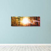 Toile Soleil dans la forêt automnale (Insitu (Plancher de Bois))