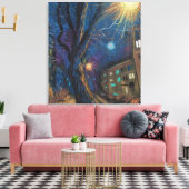 Toile Soleil de minuit, Peinture paysagère de l'arbre de (Insitu(Salon))