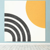 Toile Soleil et arc-en-ciel modernes du milieu du siècle (Insitu (Plancher de Bois))