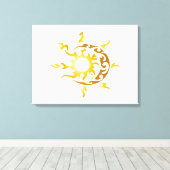 Toile soleil et lune (Insitu (Plancher de Bois))