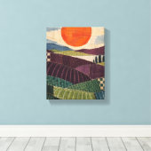 Toile Soleil patchwork sur champs de pruniers - Abstract (Insitu (Plancher de Bois))
