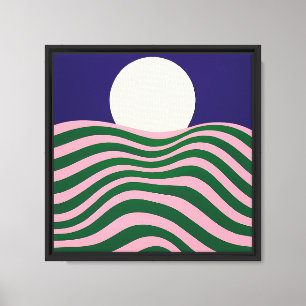 Toile Soleil psychédélique et vagues ondoyantes3