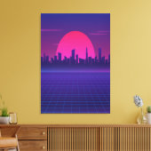 Toile Soleil rétro des années 80 (Insitu(Salon))