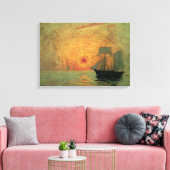 Toile Soleil rouge par Maxime Maufra, impressionnisme Vi (Insitu(Salon))