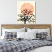 Toile Soleil Silhouette de l'arbre d'hiver (Insitu(Chambre))