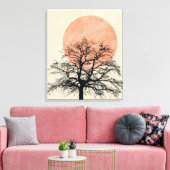 Toile Soleil Silhouette de l'arbre d'hiver (Insitu(Salon))
