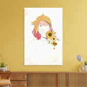 Toile Soleil sur My Shoulder Artsy Canvas Imprimer (Insitu(Salon))