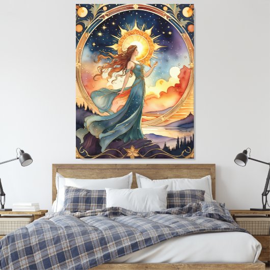 Toile soleil - tarot peinture originale inspirée (Insitu(Chambre))