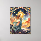 Toile soleil - tarot peinture originale inspirée (Recto)