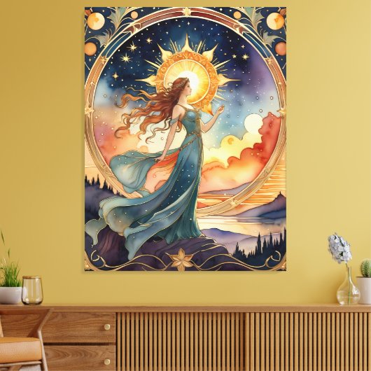 Toile soleil - tarot peinture originale inspirée (Insitu(Salon))