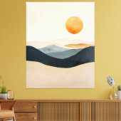 Toile Soleil Tranquille Sur Horizons Superposés (Insitu(Salon))