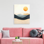 Toile Soleil Tranquille Sur Horizons Superposés (Insitu(Salon))