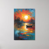 Toile Solitude at Dusk: The Last Boat (Recto)