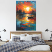 Toile Solitude at Dusk: The Last Boat (Insitu(Chambre))