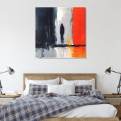 Toile Solitude – Figure abstrait dans le silence urbain (Insitu(Chambre))